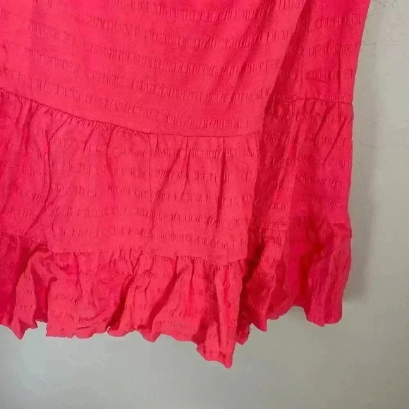 Anthropologie Flounced Open-Back Mini Dress Teaberry Size Large - Picture 11 of 13